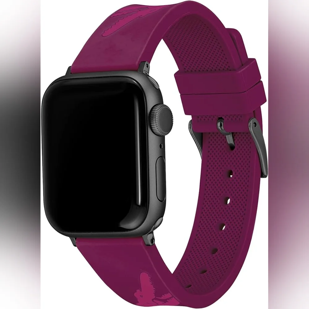 Lacoste Apple Watch Strap (38/40mm) Crocodile Print Silicone